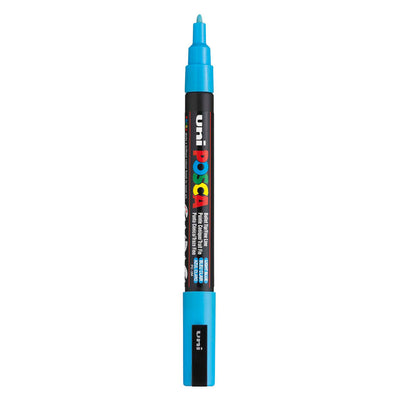 Marcador POSCA uni-Posca, AFM PC-3M, espesor de línea 0.9-1.3 mm, fino, azul claro, 1 pieza