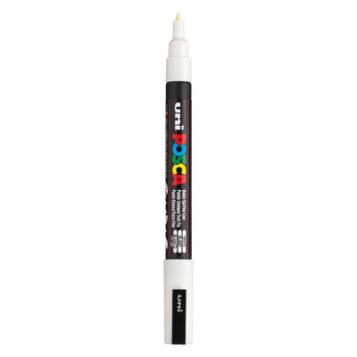 Marcador POSCA uni-Posca, AFM PC-3M, espesor de línea 0.9-1.3 mm, fino, blanco, 1 pieza