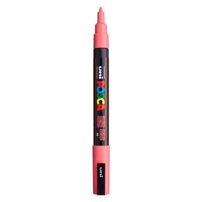 Pennarello acrilico Uni posca pc3m corallo - punta tonda fino a 1,3 mm