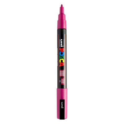 Pennarello acrilico Uni posca pc3m fucsia - punta tonda fino a 1,3 mm