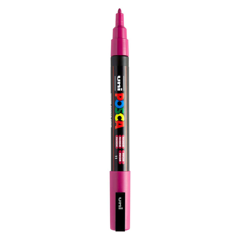 Rotulador acrílico uni posca pc3m fucsia - punta redonda hasta 1,3 mm