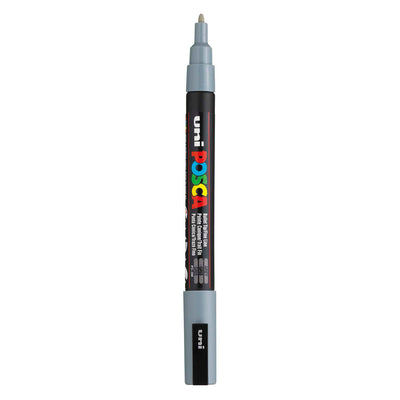 UNI-POSCA POSCA MARKER, AFM PC-3M, spessore della linea 0,9-1,3 mm, fine, grigio, 1 pezzo