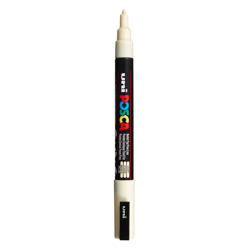 Marcatore Posca uni-POSCA, AFM PC-3M, spessore della linea 0,9-1,3 mm, fine, avorio, 1 pezzo