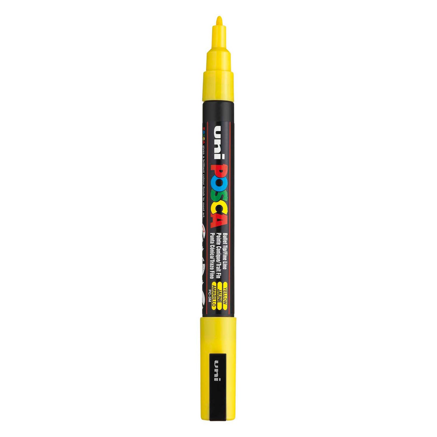 UNI-POSCA POSCA MARKER, AFM PC-3M, spessore della linea 0,9-1,3 mm, fine, giallo, 1 pezzo