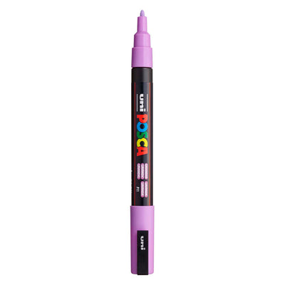 Pennarello acrilico Uni posca pc3m lavanda - punta tonda fino a 1,3 mm