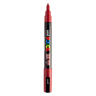 Pennarello a vernice Uni posca pc3m rosso scuro - punta tonda fino a 1,3 mm