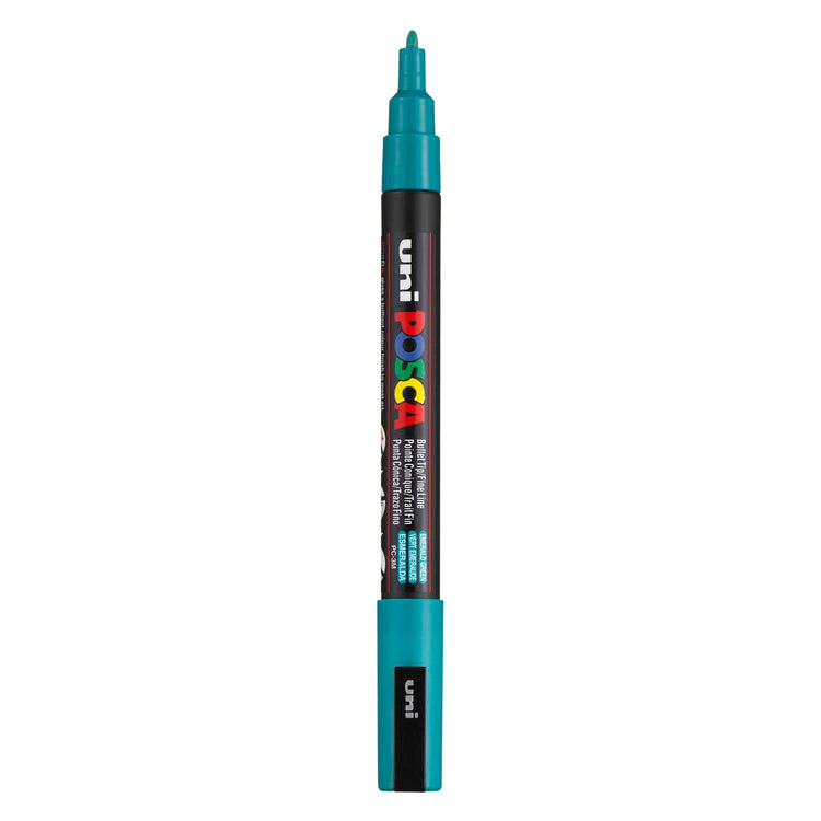 Uni posca pc3m verfmarker smaragd groen - ronde punt tot 1,3 mm