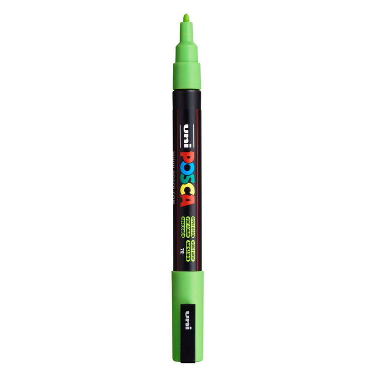 Uni posca pc3m verfmarker appelgroen - ronde punt tot 1,3 mm