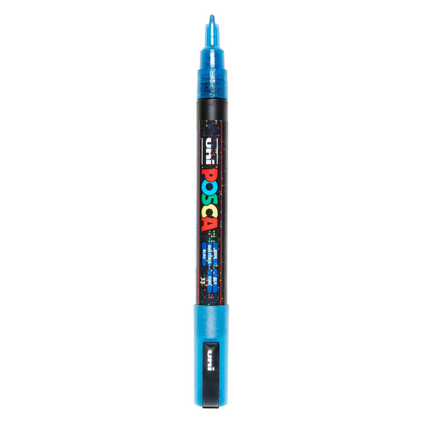 Rotulador Uni posca pc3m con purpurina azul oscuro - punta redonda hasta 1,3 mm
