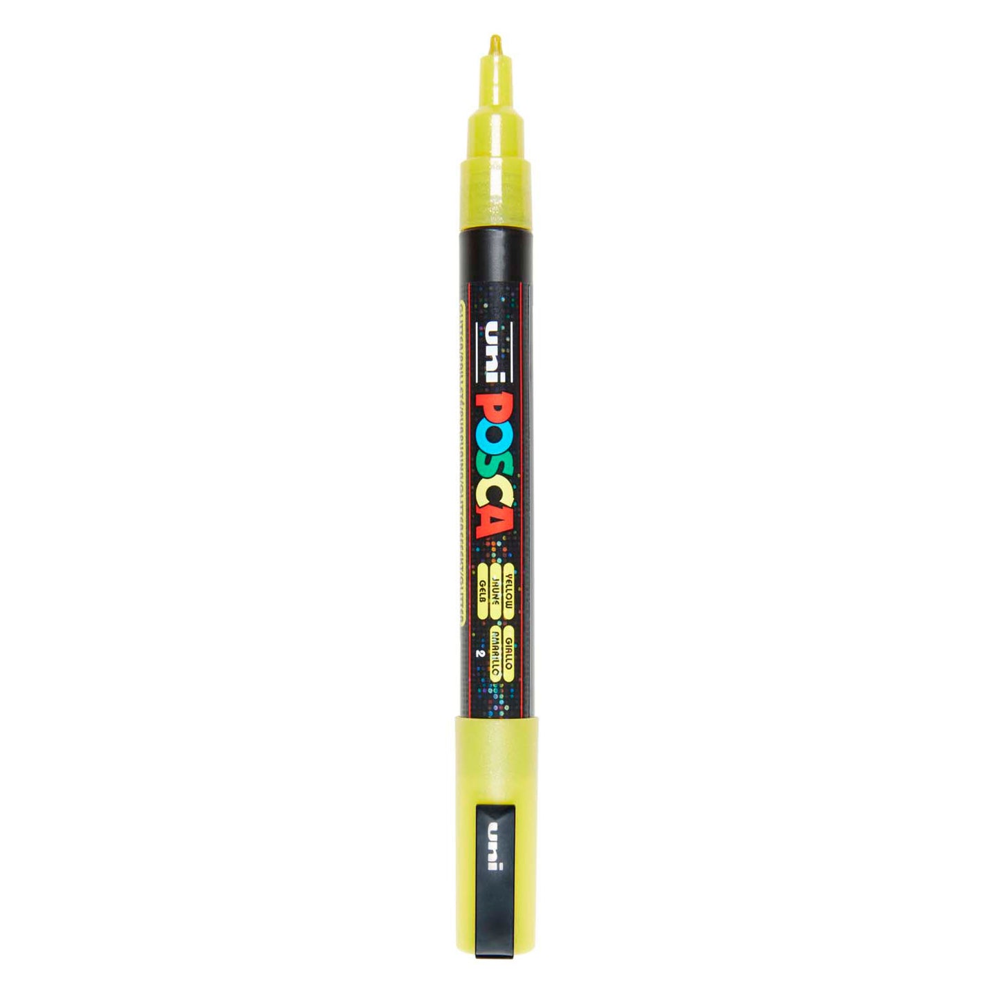 Rotulador de pintura Uni posca pc3m amarillo brillante - punta redonda hasta 1,3 mm