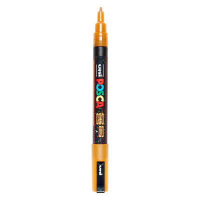 Pennarello Uni posca pc3m glitter arancione - punta tonda fino a 1,3 mm