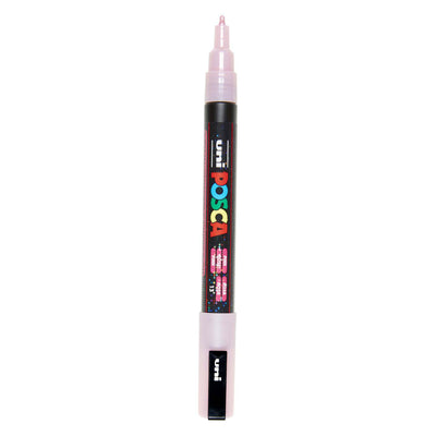 Pennarello Uni posca pc3m glitter rosa - punta tonda fino a 1,3 mm