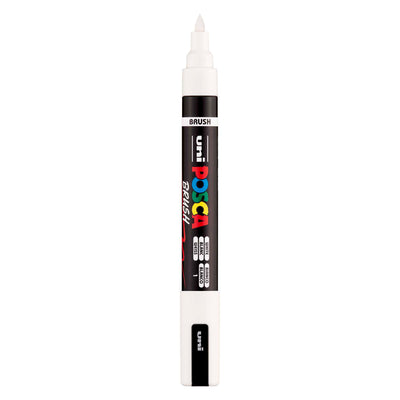 Posca uni brushmarker pc5br wit - brushpunt 1-4 mm