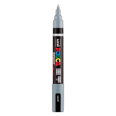 Pennarello Uni Posca PC5BR grigio - punta pennello 1-4 mm