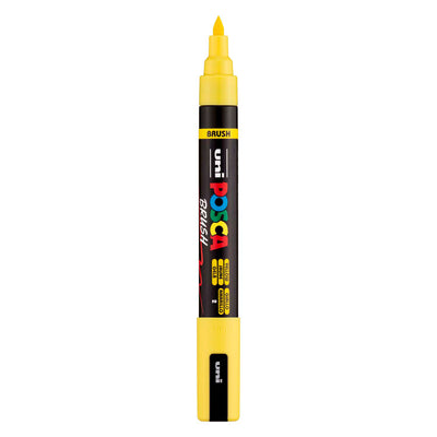 Pennarello Uni Posca PC5BR giallo - punta pennello 1-4 mm
