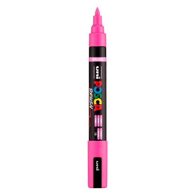 Pennarello Uni Posca PC5BR rosa - punta pennello 1-4 mm