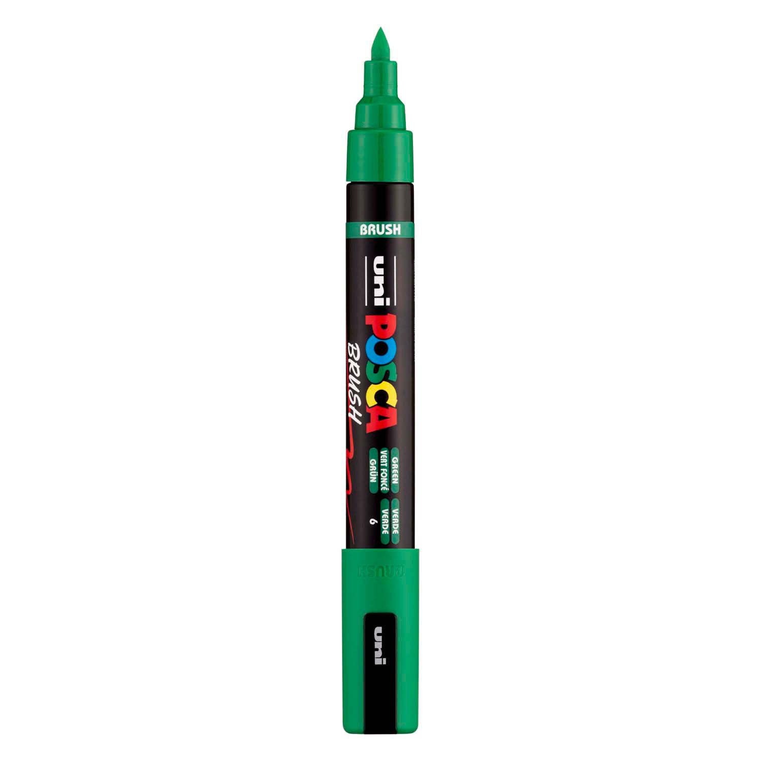 Pennarello Uni posca pc5br verde - punta pennello 1-4 mm