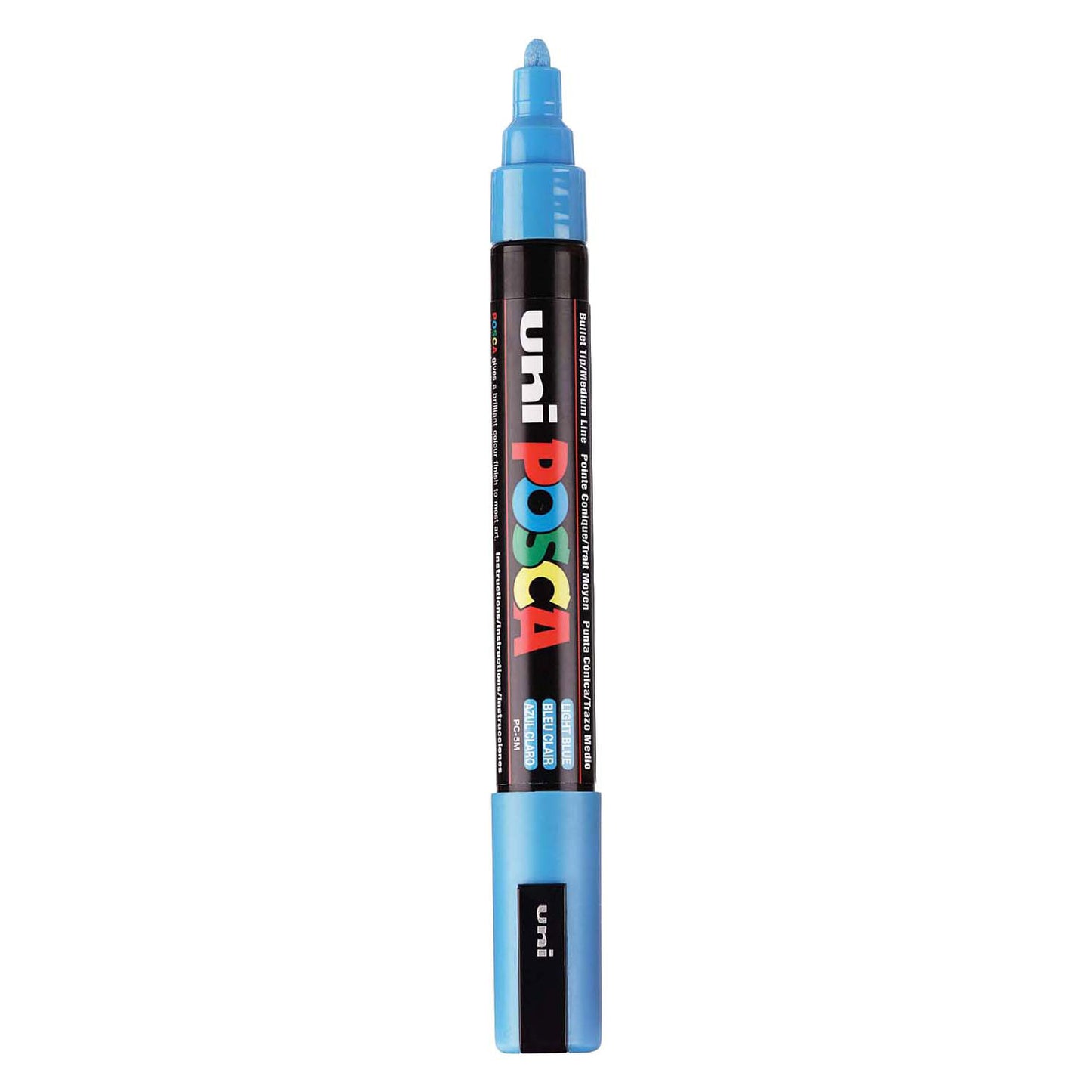 Marcador POSCA uni-Posca, AFM PC-5M, espesor de línea 2.5 mm, medio, azul claro, 1 pieza