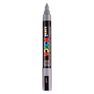 Marker Posca uni-POSCA, AFM PC-5M, spessore della linea 2,5 mm, medio, grigio, 1 pezzo