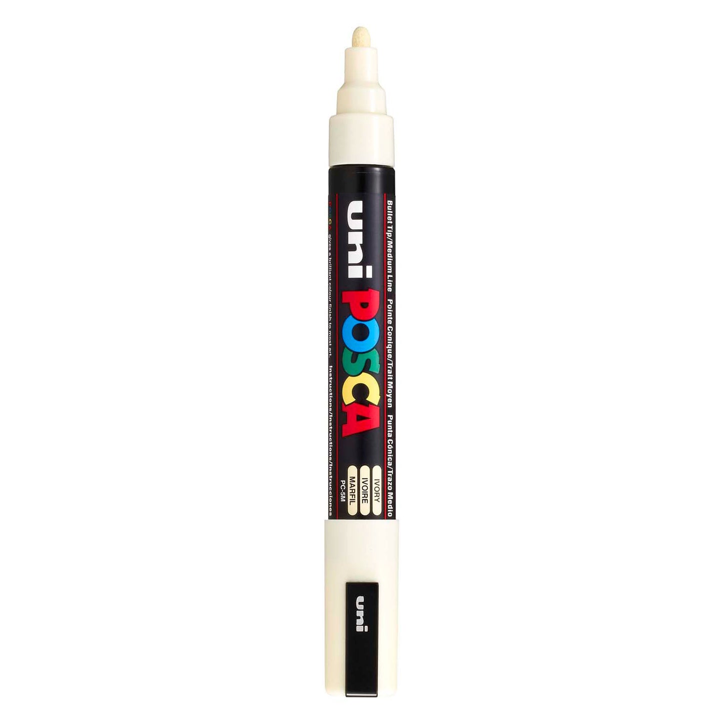 Marcatore Posca uni-POSCA, AFM PC-5M, spessore della linea 2,5 mm, medio, avorio, 1 pezzo