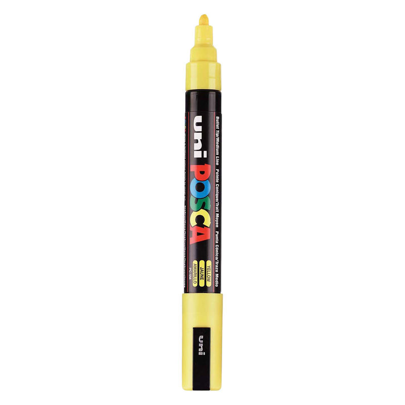 Uni posca verfmarker pc5m geel - conische punt 2,5 mm