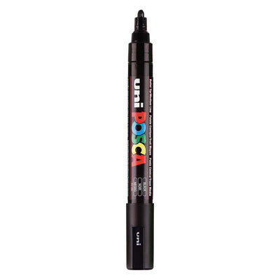 Marcatore Posca uni-POSCA, AFM PC-5M, spessore della linea 2,5 mm, medio, nero, 1 pezzo