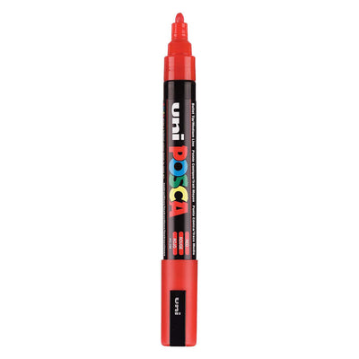 Marker Posca uni-POSCA, AFM PC-5M, spessore della linea 2,5 mm, medio, rosso, 1 pezzo