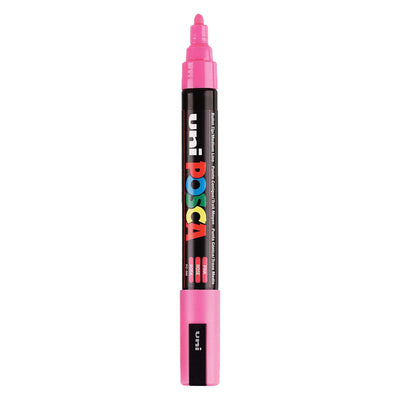 UNI-POSCA POSCA MARKER, AFM PC-5M, spessore della linea 2,5 mm, medio, rosa, 1 pezzo