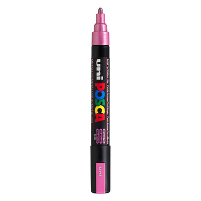 UNI-POSCA POSCA MARKER, AFM PC-5M, spessore della linea 2,5 mm, medio, rosa metallico, 1 pezzo