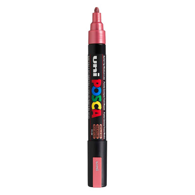 UNI-POSCA POSCA MARKER, AFM PC-5M, spessore della linea 2,5 mm, medio, metallico rosso, 1 pezzo