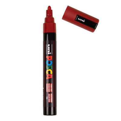 Pennarello Uni Posca pc5m rosso rubino - punta conica 2,5 mm