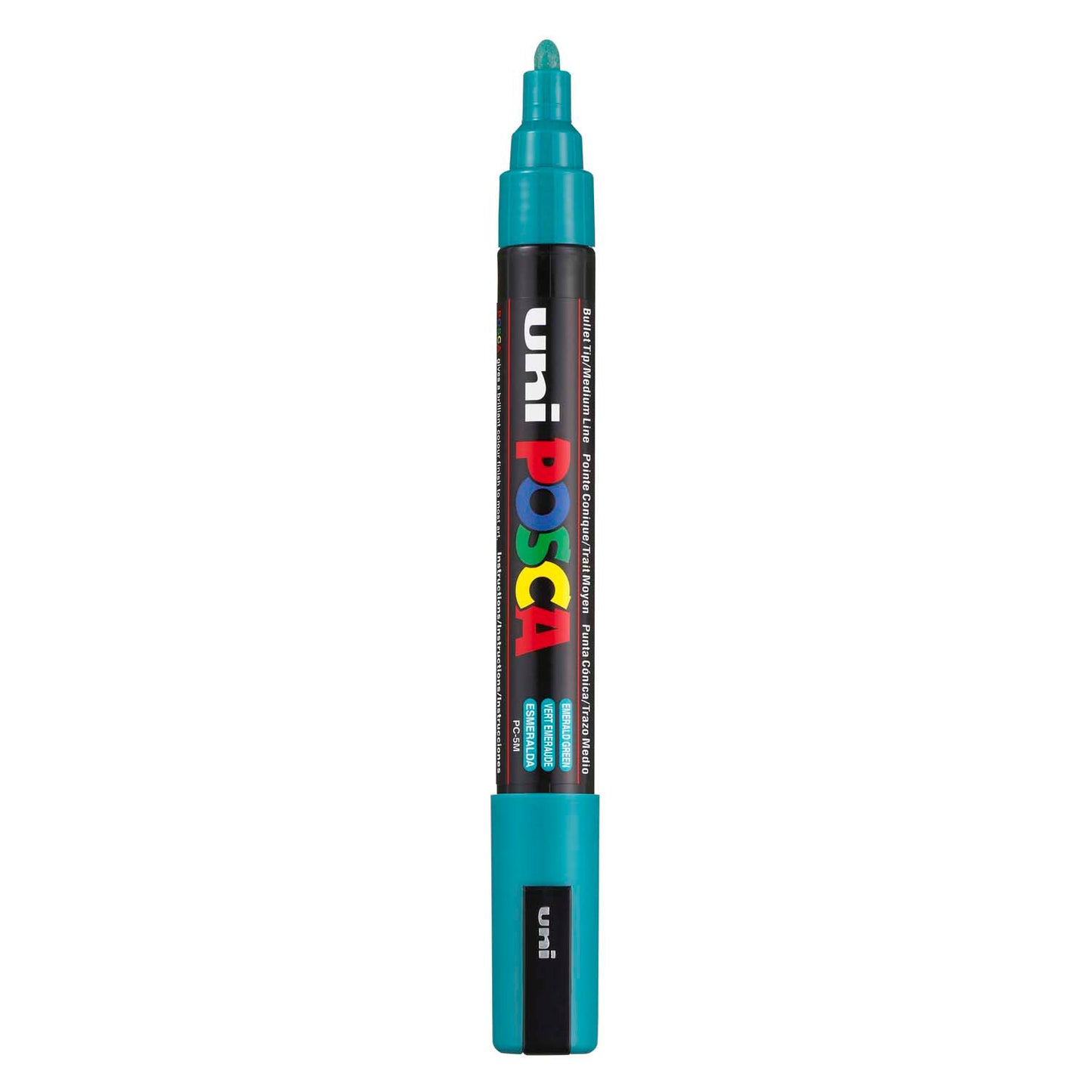 Marcador POSCA uni-Posca, AFM PC-5M, espesor de línea 2.5 mm, medio, verde esmeralda, 1 pieza