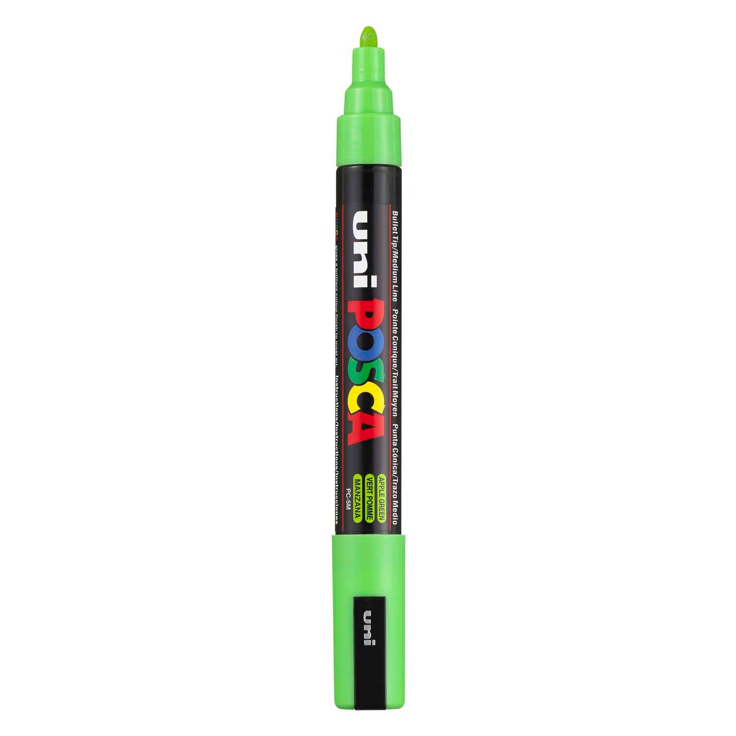 Marcador POSCA uni-Posca, AFM PC-5M, espesor de línea 2.5 mm, medio, verde manzana, 1 pieza