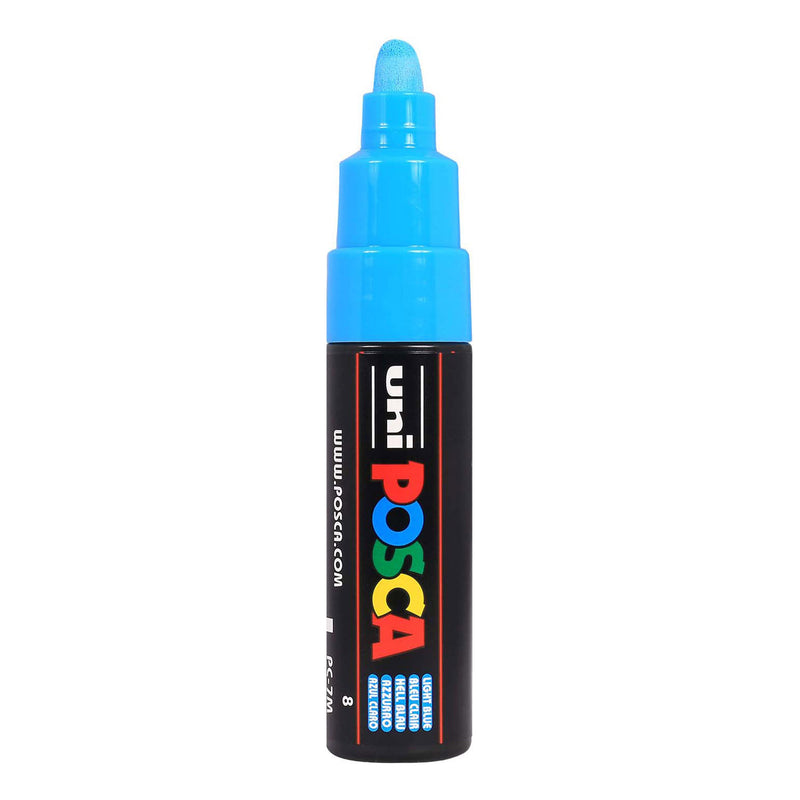 Uni posca verfmarker 7m lichtblauwe - conische punt 4,5mm
