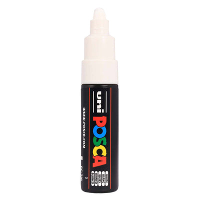 Pennarello Uni Posca 7m bianco - punta conica 4,5mm