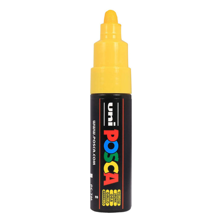 Rotulador uni posca paint 7m amarillo - punta cónica 4,5mm