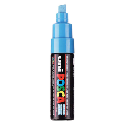UNI-POSCA POSCA MARKER, AFM PC-8K, spessore della linea 8 mm, largo, azzurro, 1 pezzo