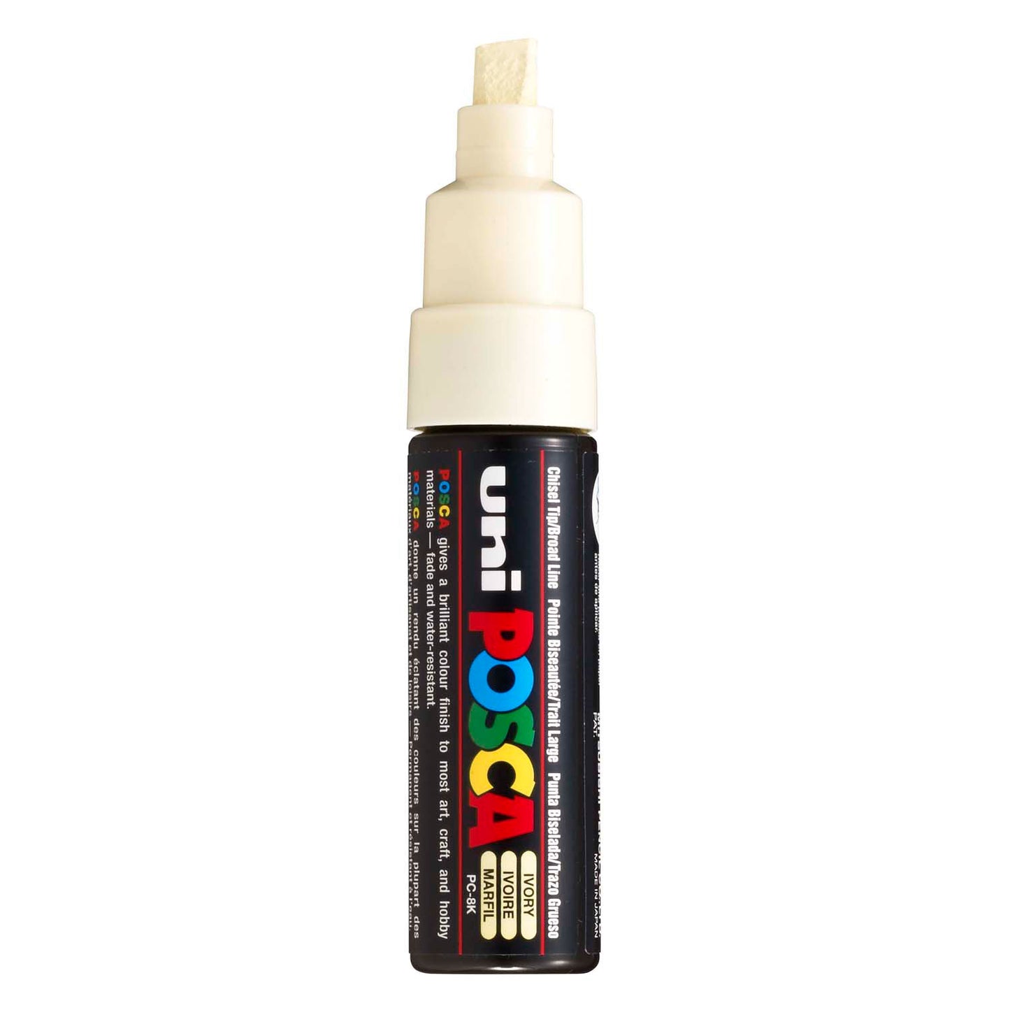 Marcador POSCA uni-Posca, AFM PC-8K, espesor de línea 8 mm, ancho, marfil, 1 pieza