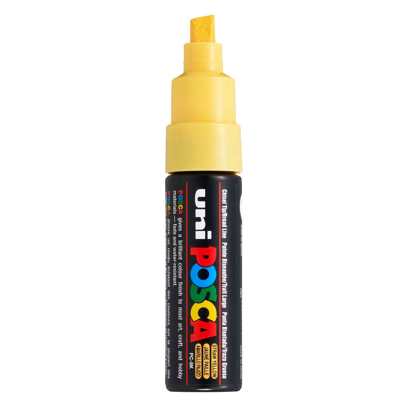 Uni posca verfmarker 8k strogeel- beitelpunt 8mm