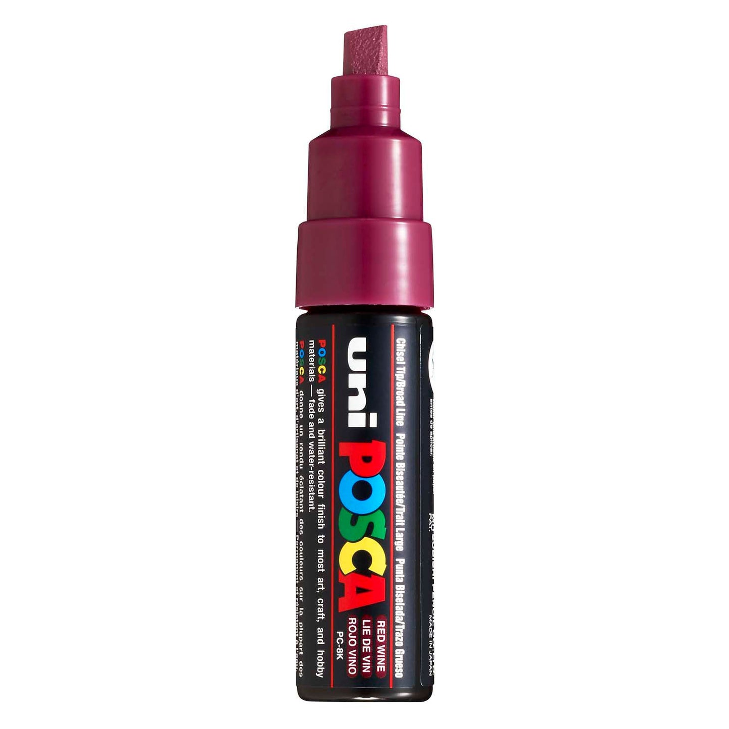 UNI-POSCA POSCA MARKER, AFM PC-8K, spessore della linea 8 mm, largo, vino rosso, 1 pezzo
