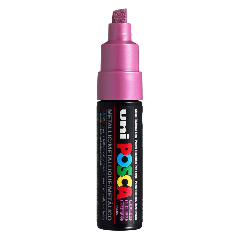 UNI-POSCA POSCA MARKER, AFM PC-8K, spessore della linea 8 mm, larghezza, rosa metallico, 1 pezzo