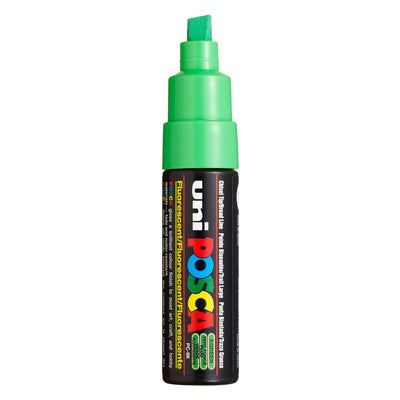 UNI-POSCA POSCA MARKER, AFM PC-8K, spessore della linea 8 mm, largo, verde fluorescente, 1 pezzo