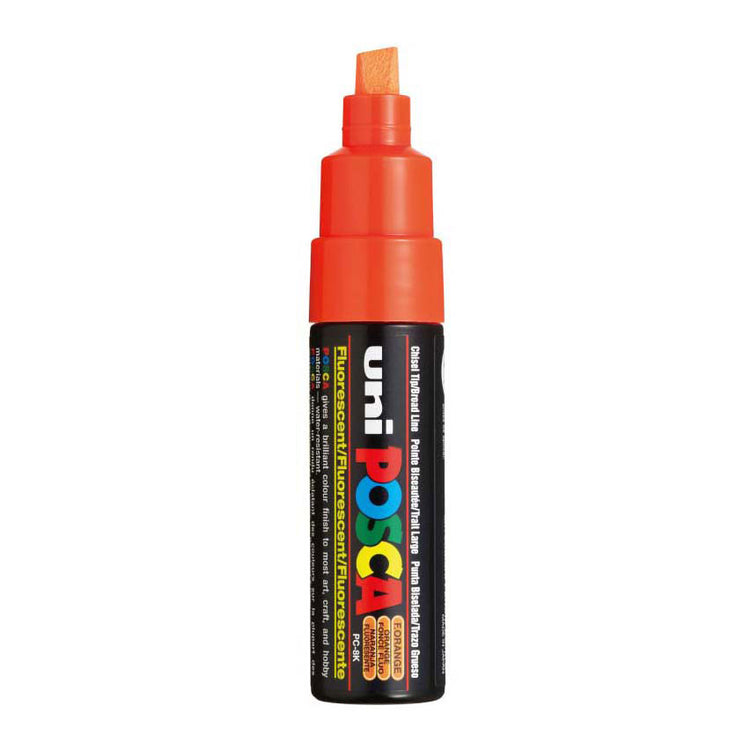 Uni posca verfmarker 8k oranje- beitelpunt 8mm