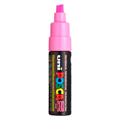 UNI-POSCA POSCA MARKER, AFM PC-8K, spessore della linea 8 mm, larghezza, rosa fluorescente, 1 pezzo