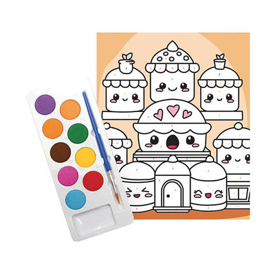 Graine pittura creativa graine con set di numeri torte kawaii - incl. vernice acrilica e pennello