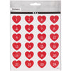 Creativ Company Stickers Heart con número, 1 hoja