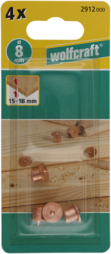Wolfcraft dowel fasteners | dowel markers | ø8mm | 4 pieces - 2912000