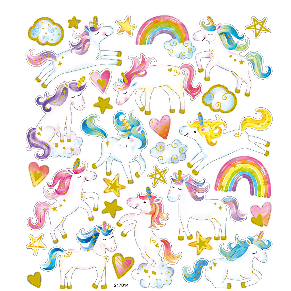 Pegatinas Creativ Company, unicornio, hoja 15x16,5 cm, 1 hoja