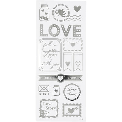 Creative Company Stickers Silver Love, 1 foglio