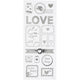 Pegatizas de creativ Company Silver Love, 1 hoja